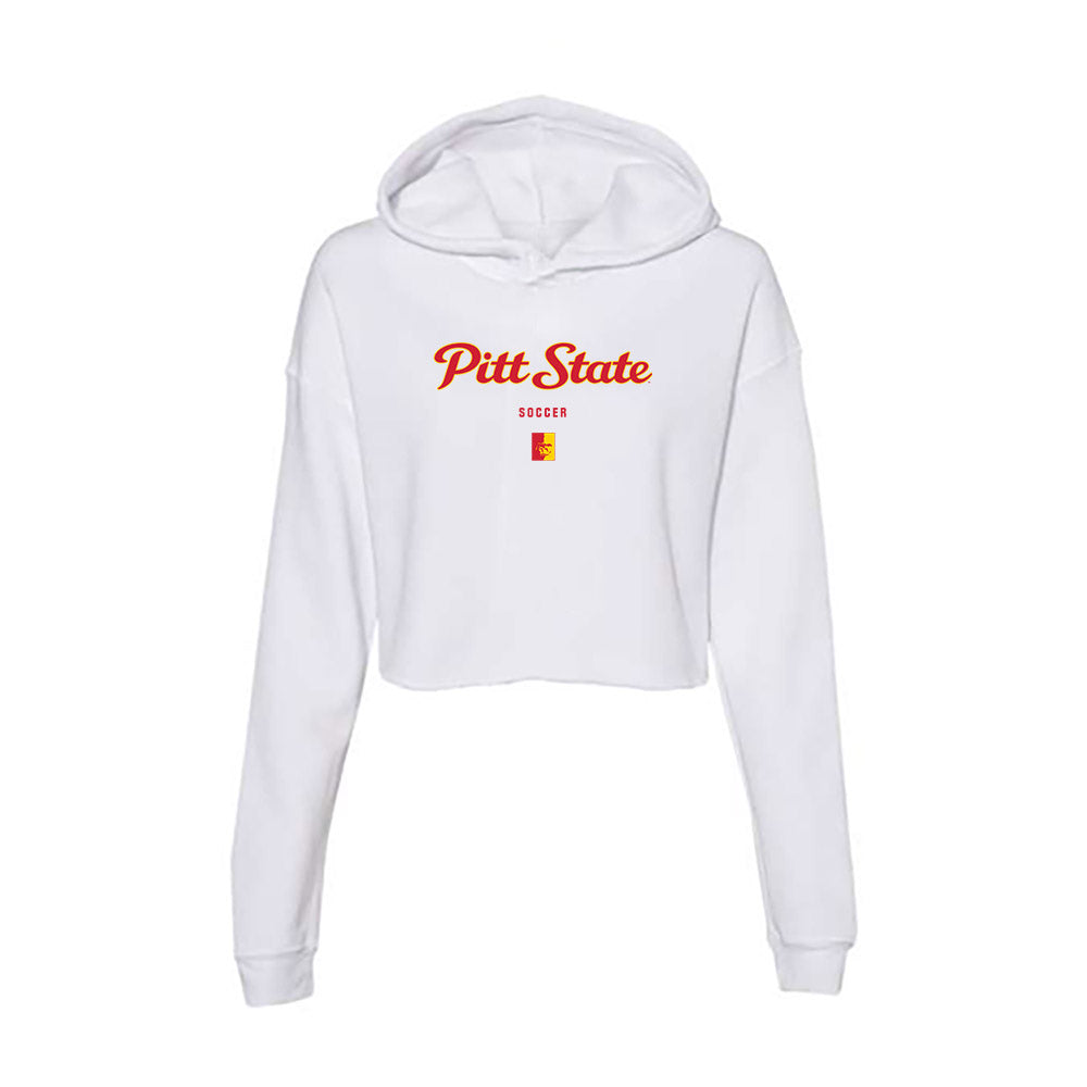 Pitt State - NCAA Women's Soccer : Jaiden O'Neill - Women's Crop Fleece Hooded Sweatshirt-0