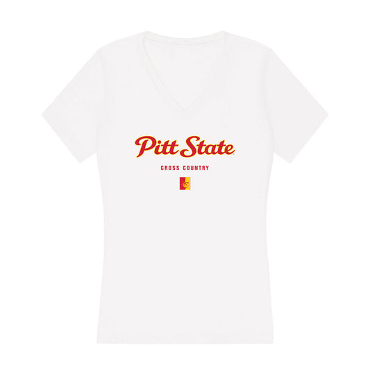 Pitt State - NCAA Women's Cross Country : Olivia Walion - Women's V-Neck T-Shirt-0