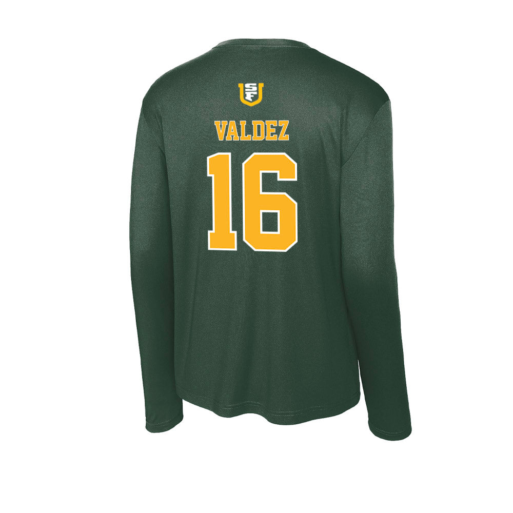 USFCA - NCAA Baseball : Adrian Valdez - Activewear Long Sleeve T-Shirt-1