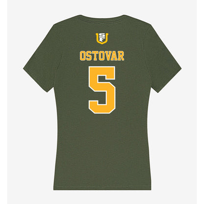 USFCA - NCAA Women's Volleyball : Kayla Ostovar - Women's V-Neck T-Shirt-1