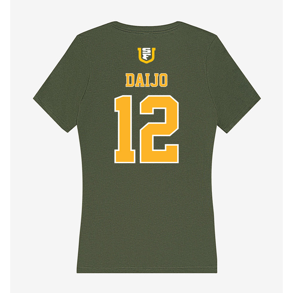 USFCA - NCAA Men's Soccer : Rayden Daijo - Women's V-Neck T-Shirt-1