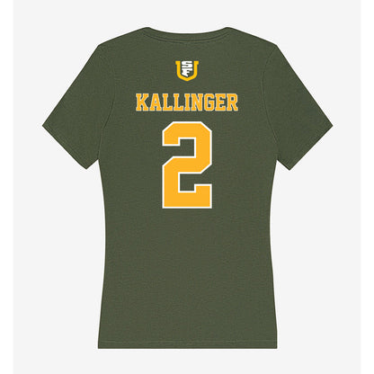 USFCA - NCAA Baseball : Myles Kallinger - Women's V-Neck T-Shirt-1