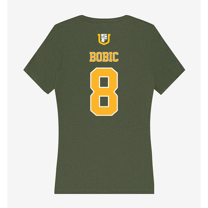 USFCA - NCAA Women's Volleyball : Anica Bobic - Women's V-Neck T-Shirt-1
