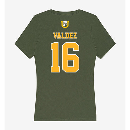 USFCA - NCAA Baseball : Adrian Valdez - Women's V-Neck T-Shirt-1