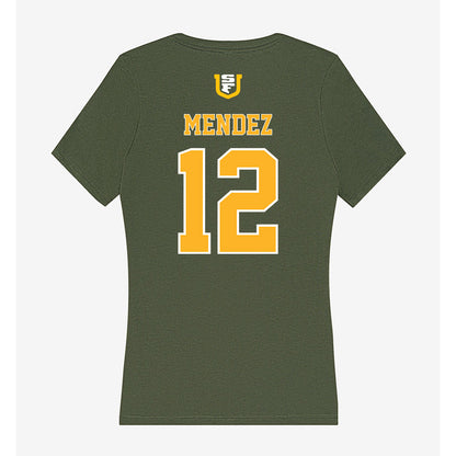 USFCA - NCAA Women's Volleyball : Taylor Mendez - Women's V-Neck T-Shirt-1
