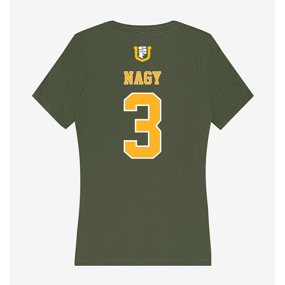 USFCA - NCAA Baseball : Zach Nagy - Women's V-Neck T-Shirt-1