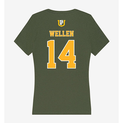 USFCA - NCAA Baseball : Braden Wellen - Women's V-Neck T-Shirt-1