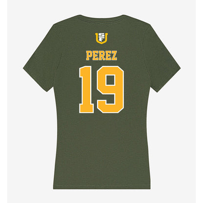 USFCA - NCAA Women's Volleyball : Hokulani Perez - Women's V-Neck T-Shirt-1