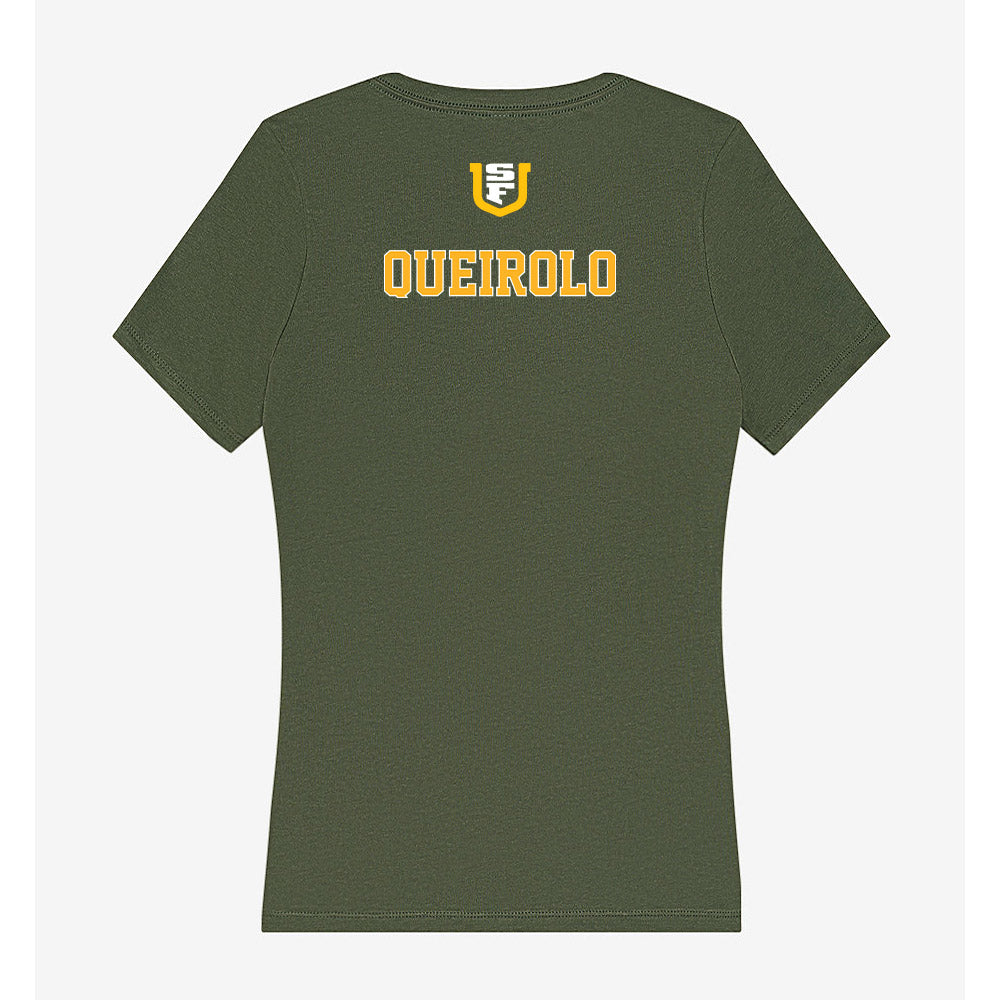 USFCA - NCAA Men's Cross Country : Enzo Queirolo - Women's V-Neck T-Shirt-1