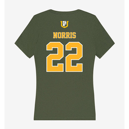 USFCA - NCAA Men's Soccer : Ben Norris - Women's V-Neck T-Shirt-1