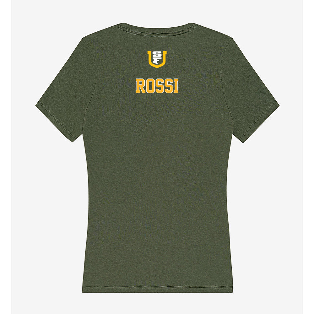 USFCA - NCAA Baseball : Gino Rossi - Women's V-Neck T-Shirt-1