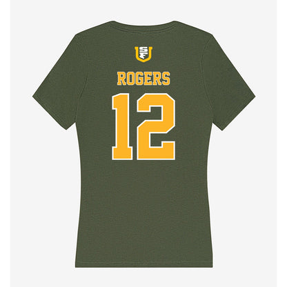 USFCA - NCAA Baseball : TJ Rogers - Women's V-Neck T-Shirt-1