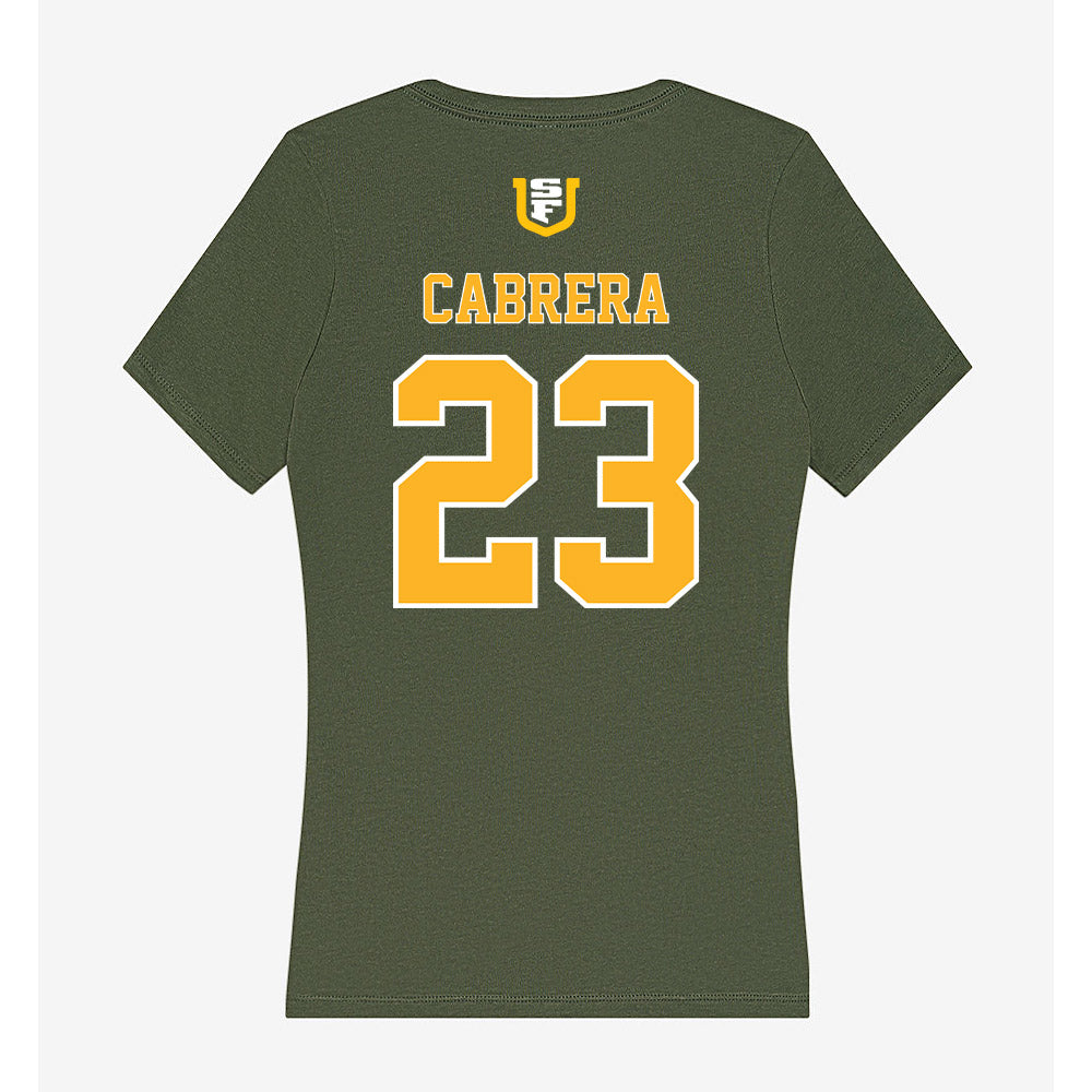 USFCA - NCAA Baseball : AC Cabrera - Women's V-Neck T-Shirt-1