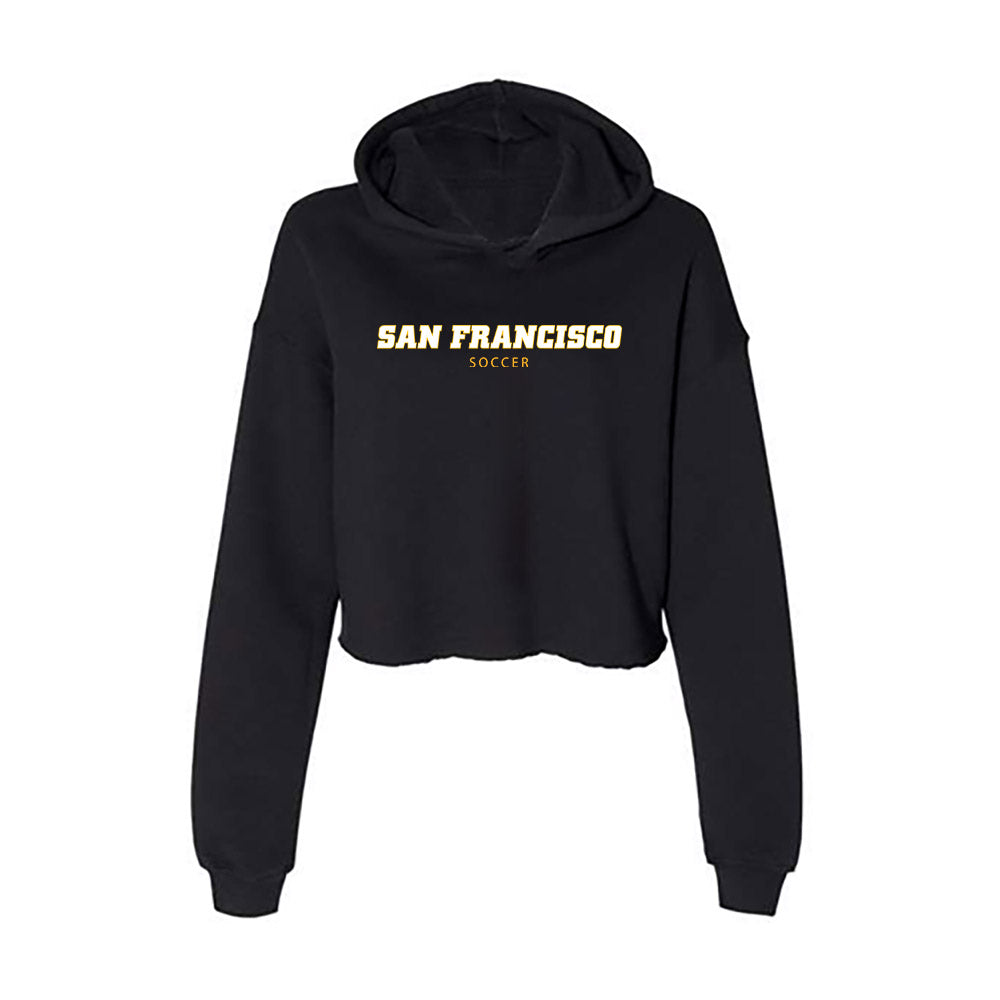 USFCA - NCAA Men's Soccer : Marco Trufelli-Smith - Women's Crop Fleece Hoodie-0