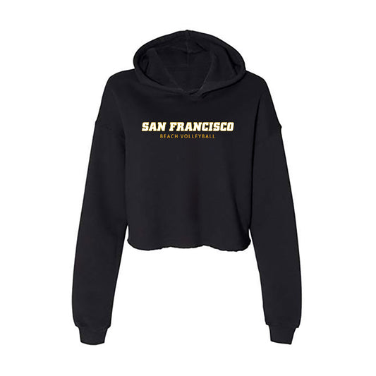 USFCA - NCAA Beach Volleyball : Scarlett McClung - Women's Crop Fleece Hoodie-0