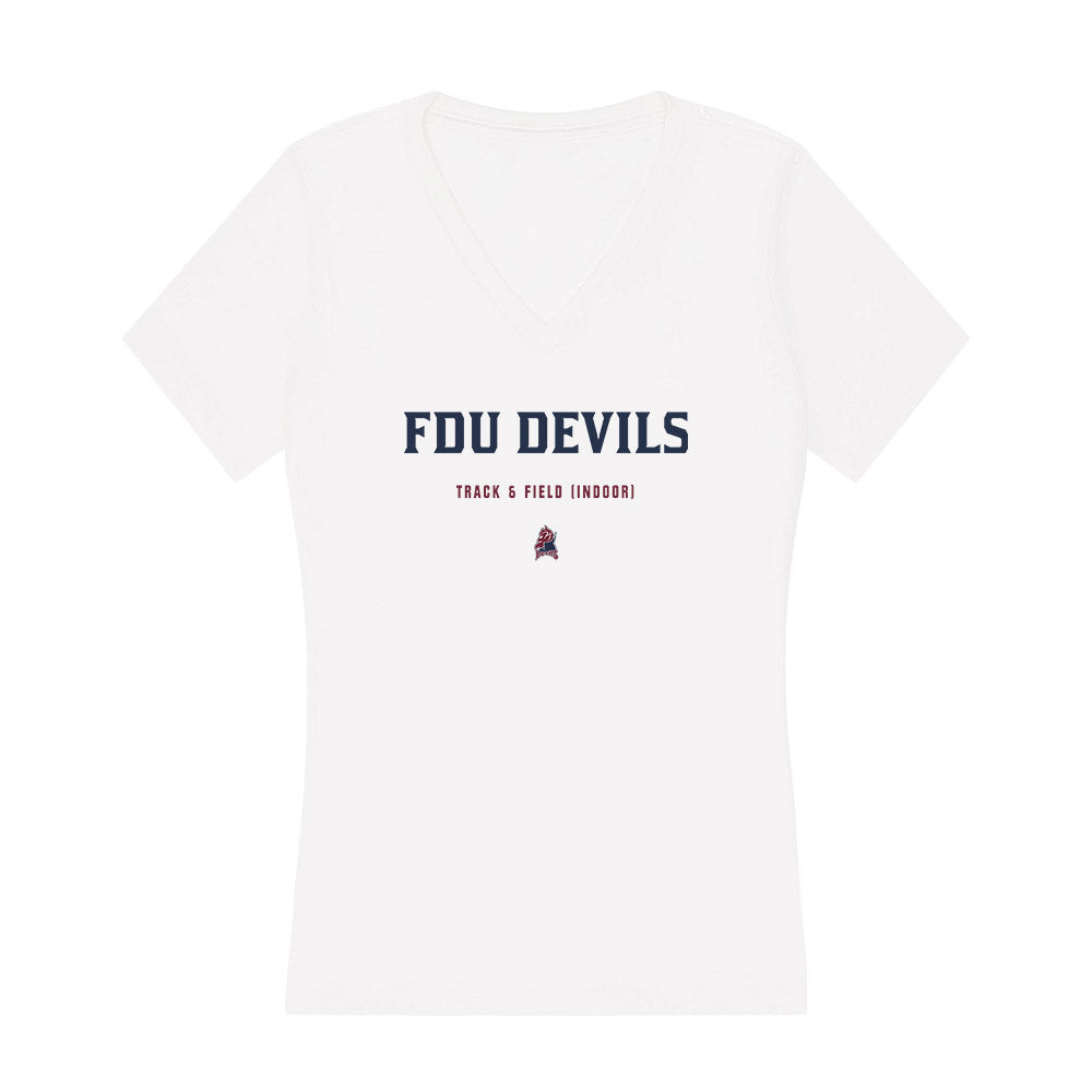 FDU Florham - NCAA Men's Track & Field : Jason Nonnenmacher - Women's V-Neck T-Shirt-0