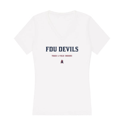 FDU Florham - NCAA Men's Track & Field : Jason Nonnenmacher - Women's V-Neck T-Shirt-0