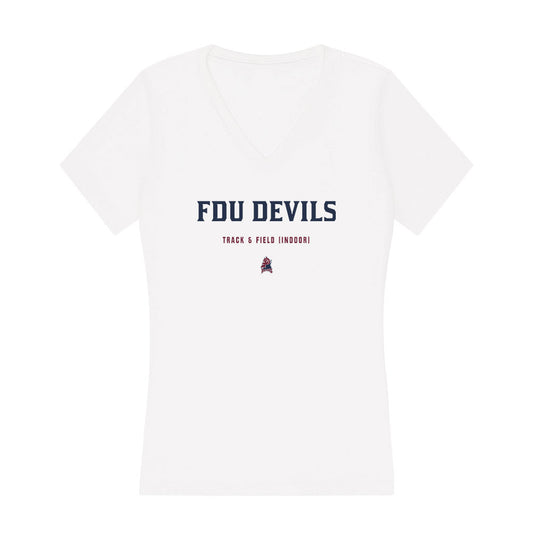 FDU Florham - NCAA Men's Track & Field : Jason Nonnenmacher - Women's V-Neck T-Shirt-0