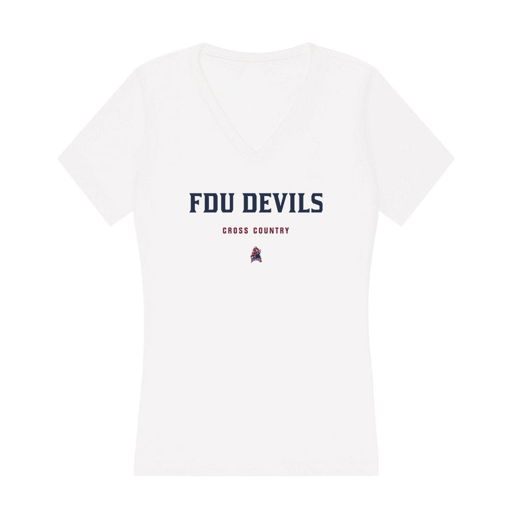 FDU Florham - NCAA Men's Cross Country : Emmanuel Torode Torode - Women's V-Neck T-Shirt-0