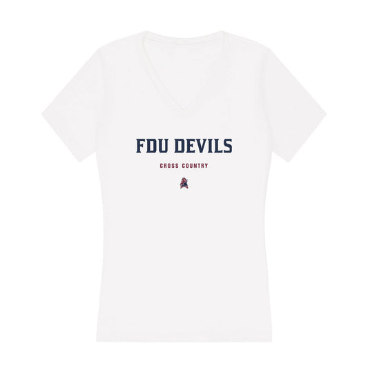 FDU Florham - NCAA Men's Cross Country : Emmanuel Torode Torode - Women's V-Neck T-Shirt-0