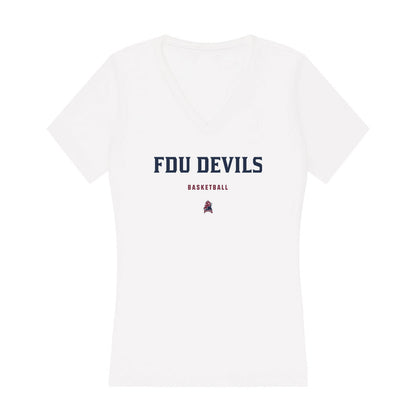 FDU - NCAA Men's Basketball : Aidan Shea - Women's V-Neck T-Shirt-0