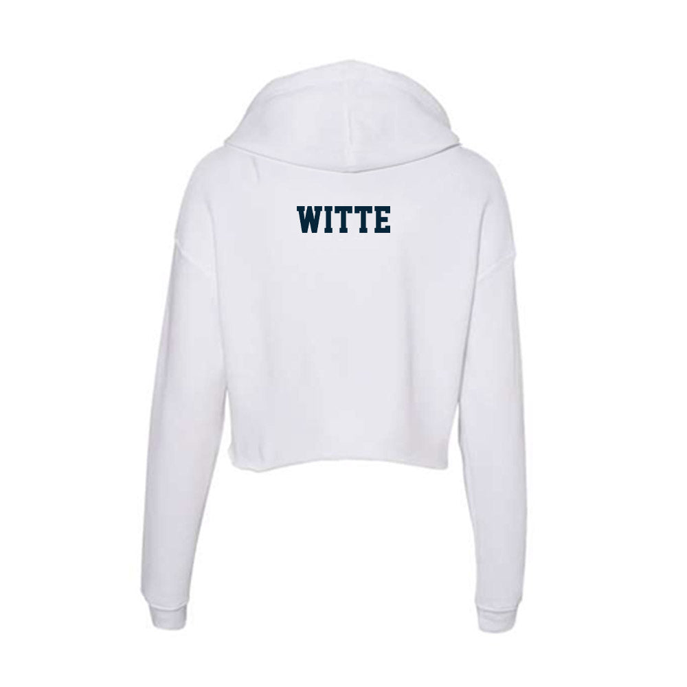 Utah State - NCAA Women's Gymnastics : Mya Witte - Women's Crop Fleece Hoodie-1