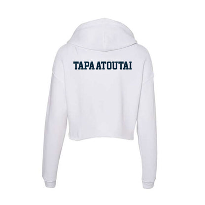 Utah State - NCAA Football : Viliami Tapa'atoutai - Women's Crop Fleece Hooded Sweatshirt-1