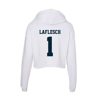 Utah State - NCAA Women's Volleyball : Lily LaFlesch - Women's Crop Fleece Hooded Sweatshirt-1