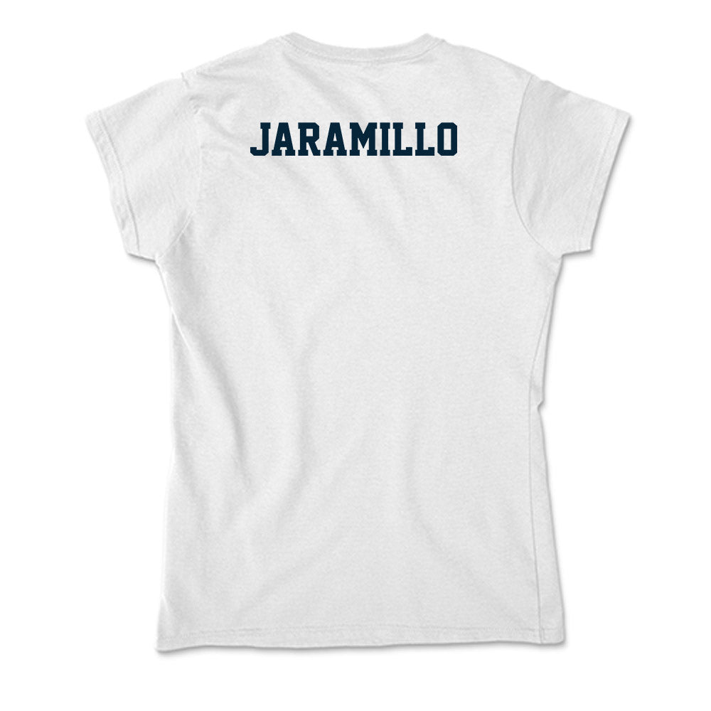 Utah State - NCAA Men's Golf : Esteban Jaramillo - Soft Style Women’s T-Shirt-1