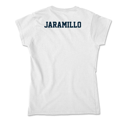 Utah State - NCAA Men's Golf : Esteban Jaramillo - Soft Style Women’s T-Shirt-1