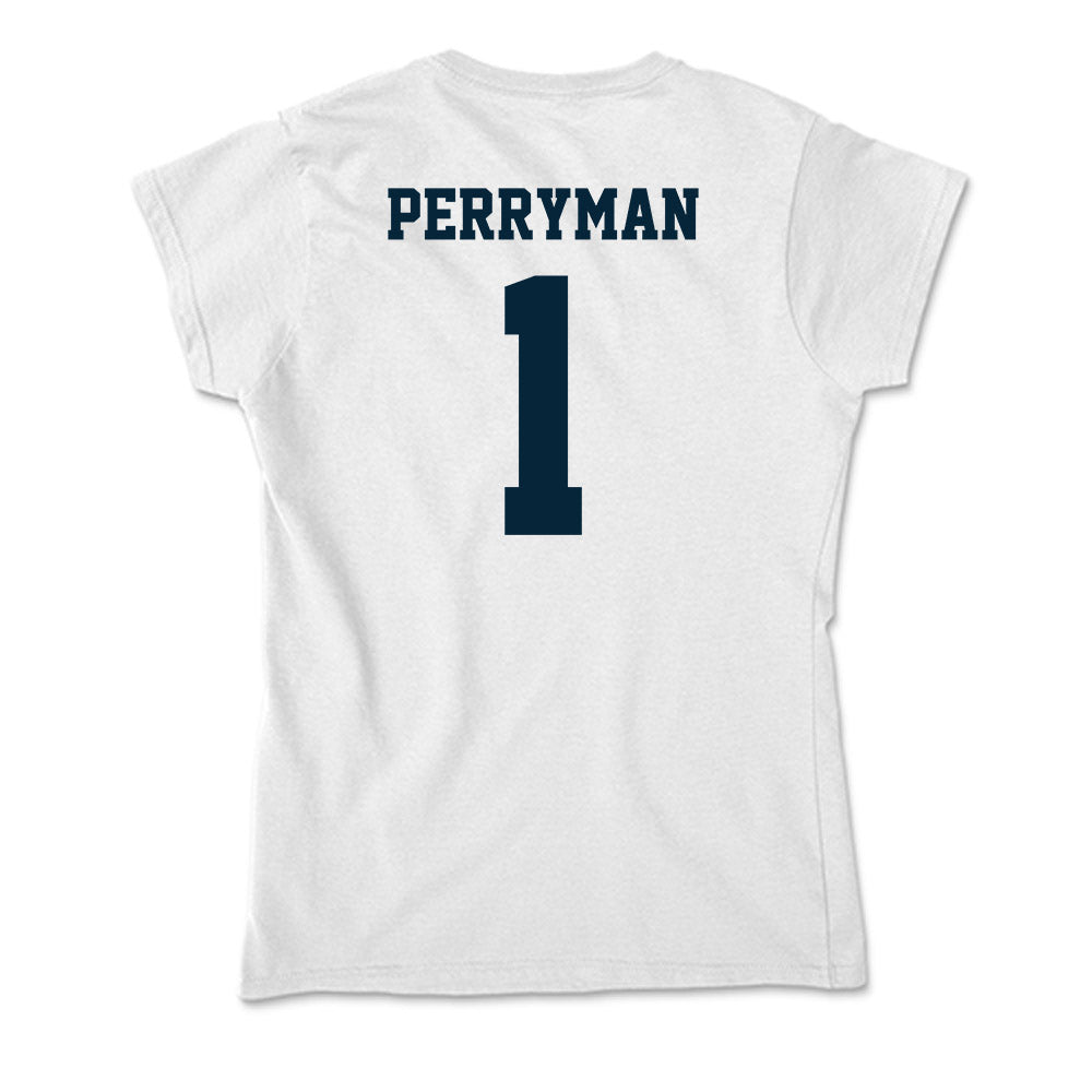 Utah State - NCAA Men's Basketball : Elijah Perryman - Soft Style Women’s T-Shirt-1