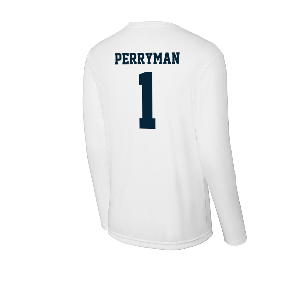 Utah State - NCAA Men's Basketball : Elijah Perryman - Activewear Long Sleeve T-Shirt-1
