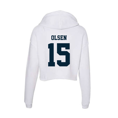 Utah State - NCAA Football : Ty Olsen - Women's Crop Fleece Hoodie-1