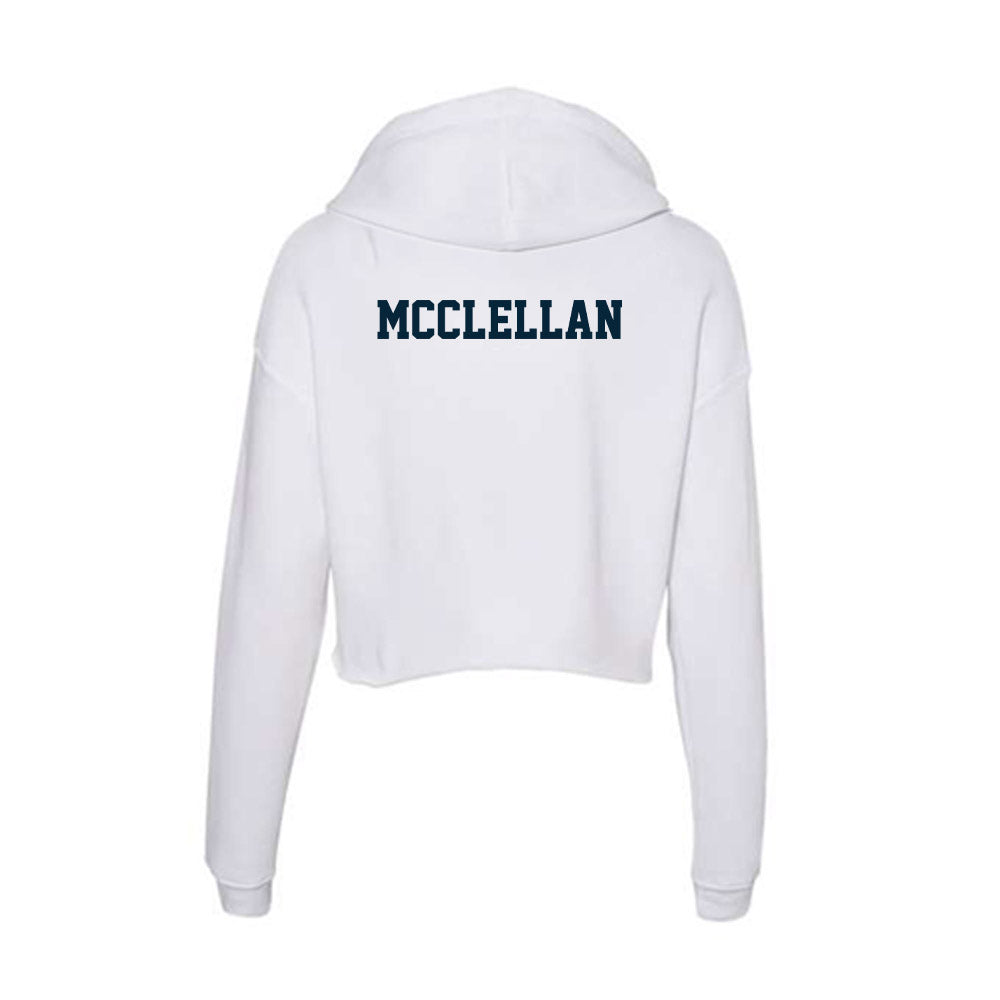 Utah State - NCAA Football : John McClellan - Women's Crop Fleece Hooded Sweatshirt-1