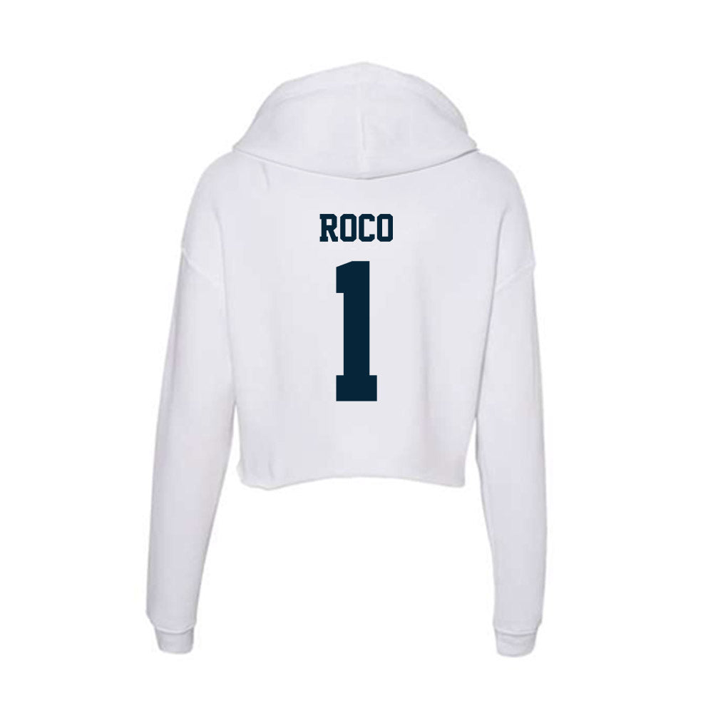 Utah State - NCAA Women's Basketball : Catalina Roco - Women's Crop Fleece Hoodie-1