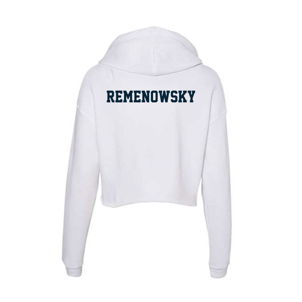 Utah State - NCAA Football : Collin Remenowsky - Women's Crop Fleece Hooded Sweatshirt-1