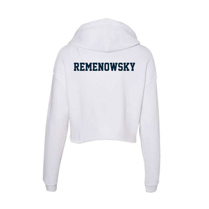 Utah State - NCAA Football : Collin Remenowsky - Women's Crop Fleece Hooded Sweatshirt-1
