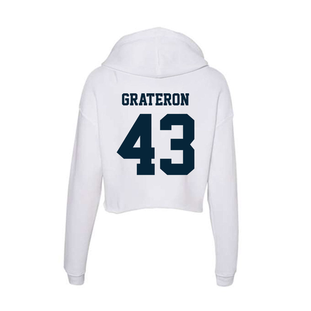 Utah State - NCAA Football : Diego Grateron - Women's Crop Fleece Hoodie-1