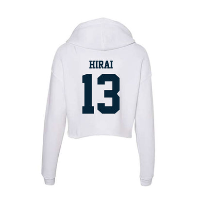 Utah State - NCAA Women's Soccer : kunie hirai - Women's Crop Fleece Hoodie-1