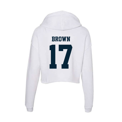 Utah State - NCAA Football : Mataira Brown - Women's Crop Fleece Hoodie-1
