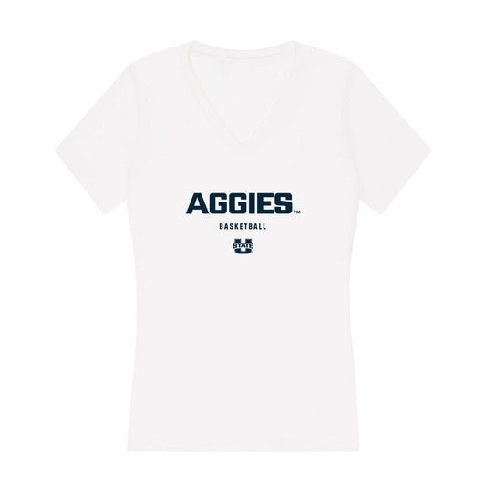 Utah State - NCAA Women's Basketball : Elise Livingston - Women's V-Neck T-Shirt-0