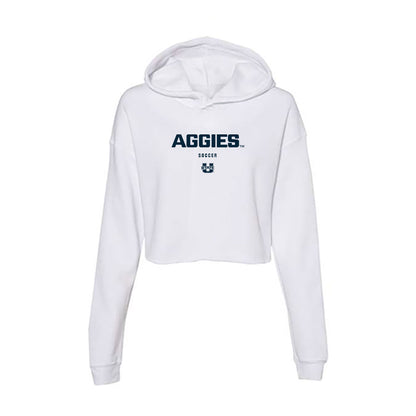 Utah State - NCAA Women's Soccer : kunie hirai - Women's Crop Fleece Hoodie-0