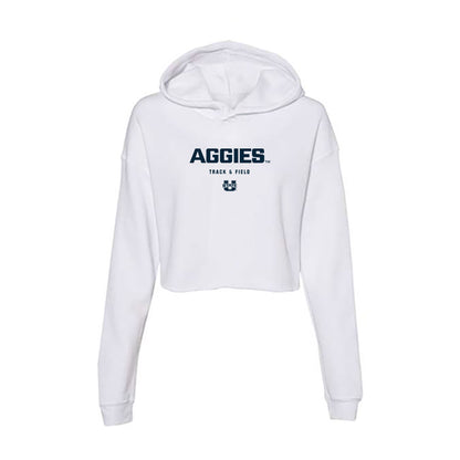 Utah State - NCAA Men's Track & Field : Mackenzie Patten - Women's Crop Fleece Hoodie-0