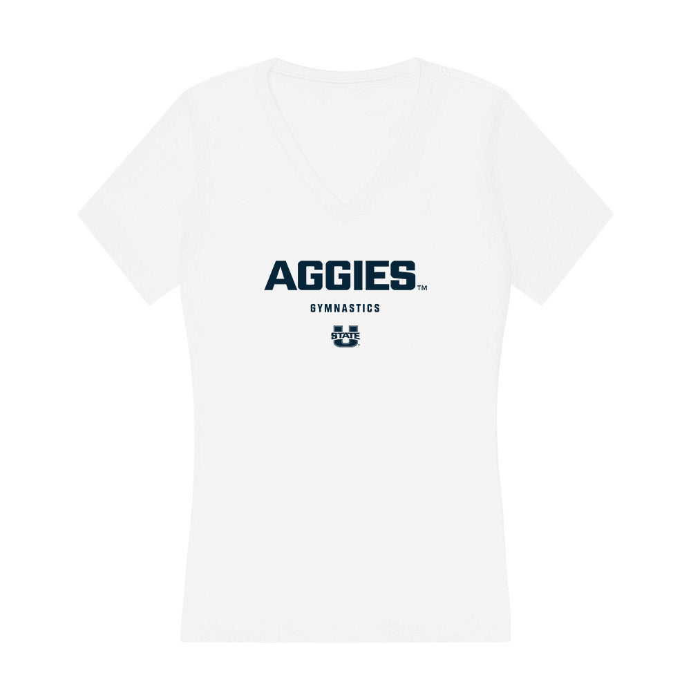 Utah State - NCAA Women's Gymnastics : sienna yelle - Women's V-Neck T-Shirt-0