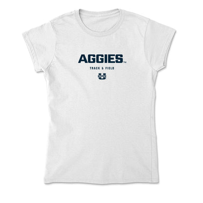 Utah State - NCAA Men's Track & Field : Gavin Beierle - Soft Style Women’s T-Shirt-0