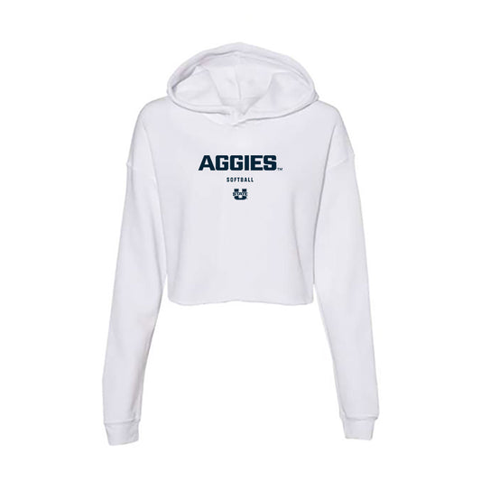Utah State - NCAA Softball : Faith Kroening - Women's Crop Fleece Hoodie-0