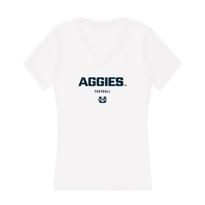 Utah State - NCAA Football : Dylan Sprague - Women's V-Neck T-Shirt-0