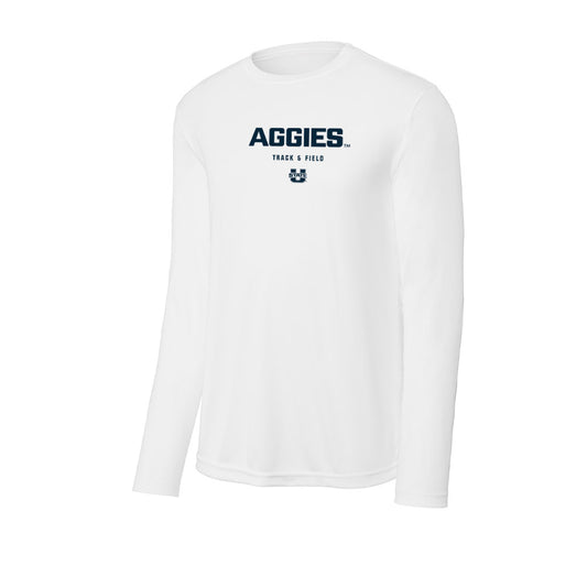Utah State - NCAA Men's Track & Field : David Konan - Activewear Long Sleeve T-Shirt-0