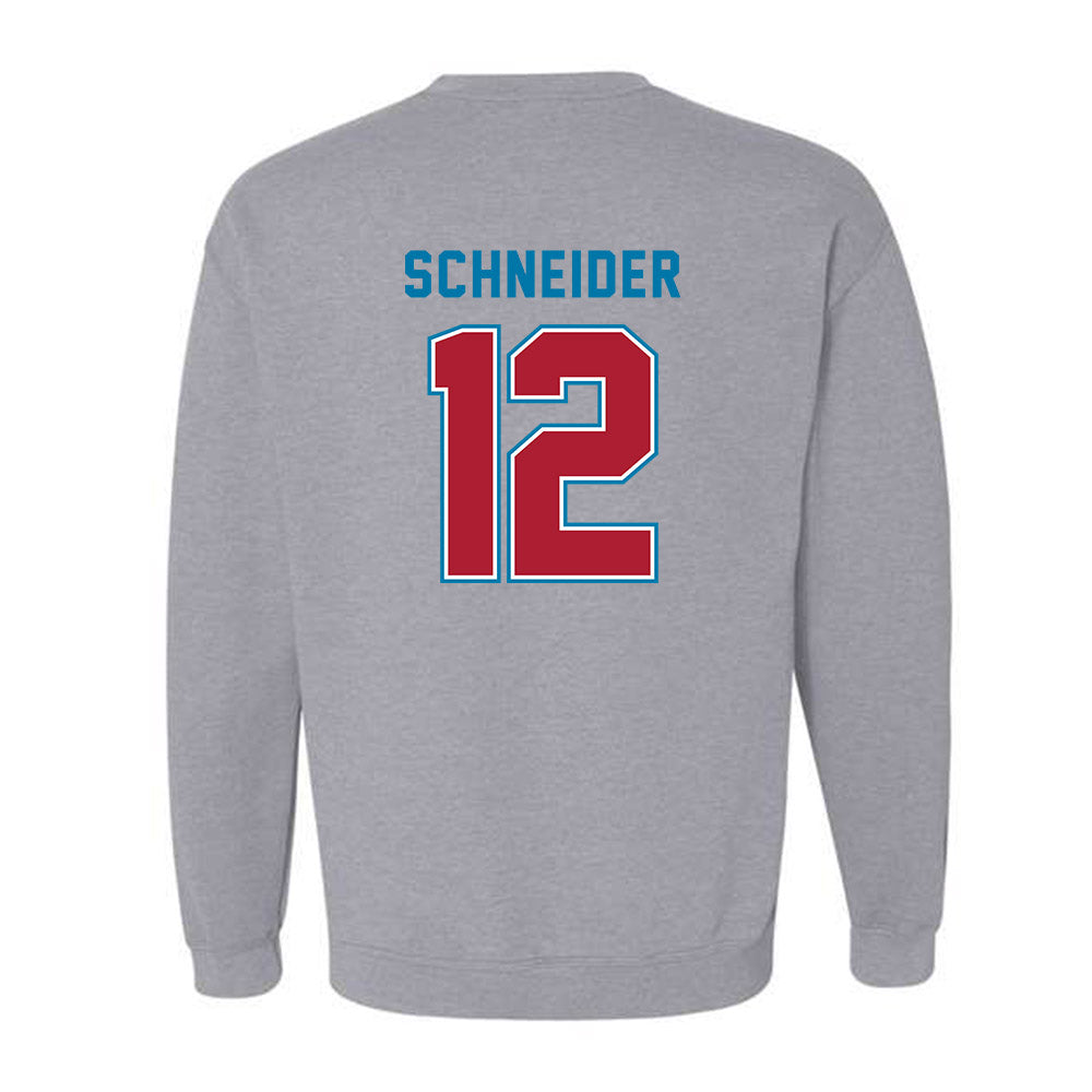 LMU - NCAA Baseball : Max Schneider - Classic Shersey Crewneck Sweatshirt-1