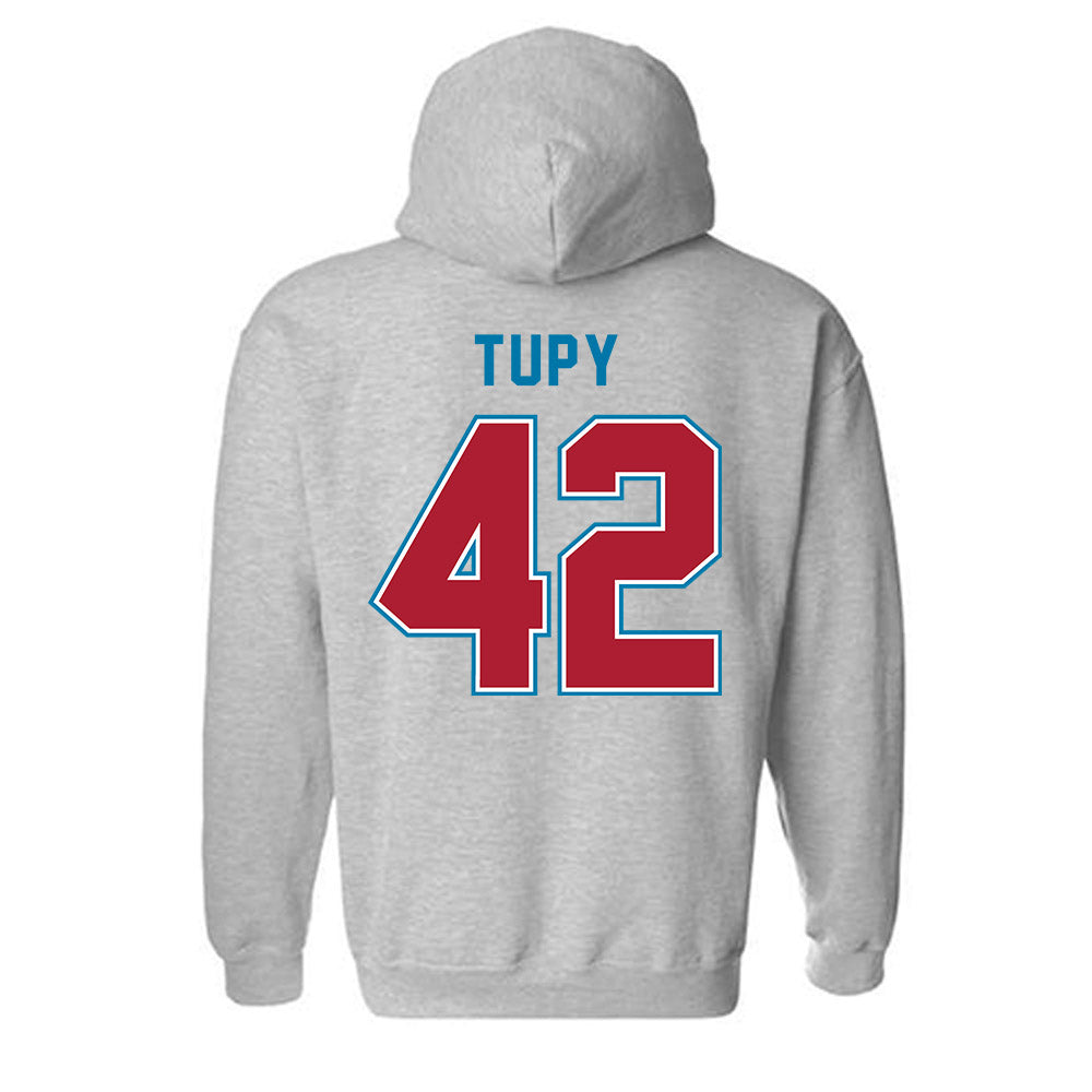 LMU - NCAA Men's Basketball : George Tupy - Classic Shersey Hooded Sweatshirt-1